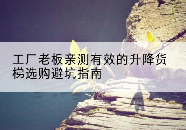 渠县升降货梯怎么选-工厂老板亲测有效的升降货梯选购避坑指南